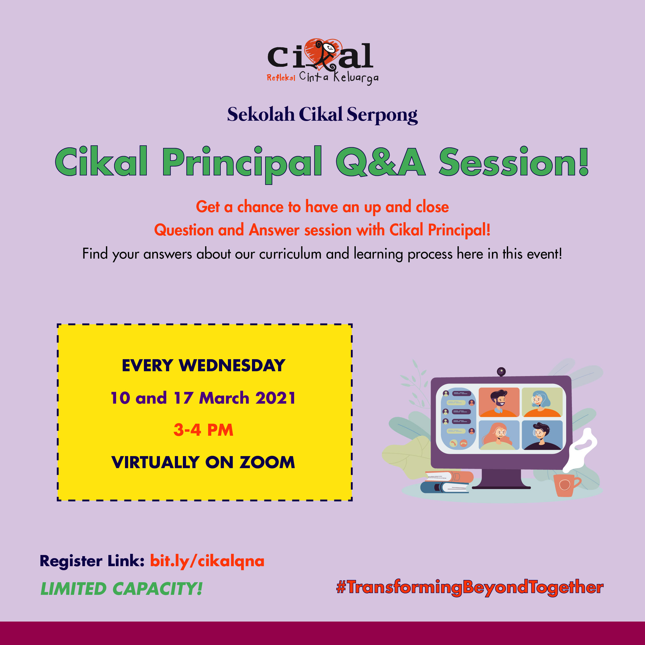 Sekolah Cikal Serpong Q&A Session with Principal! (Open For Public)