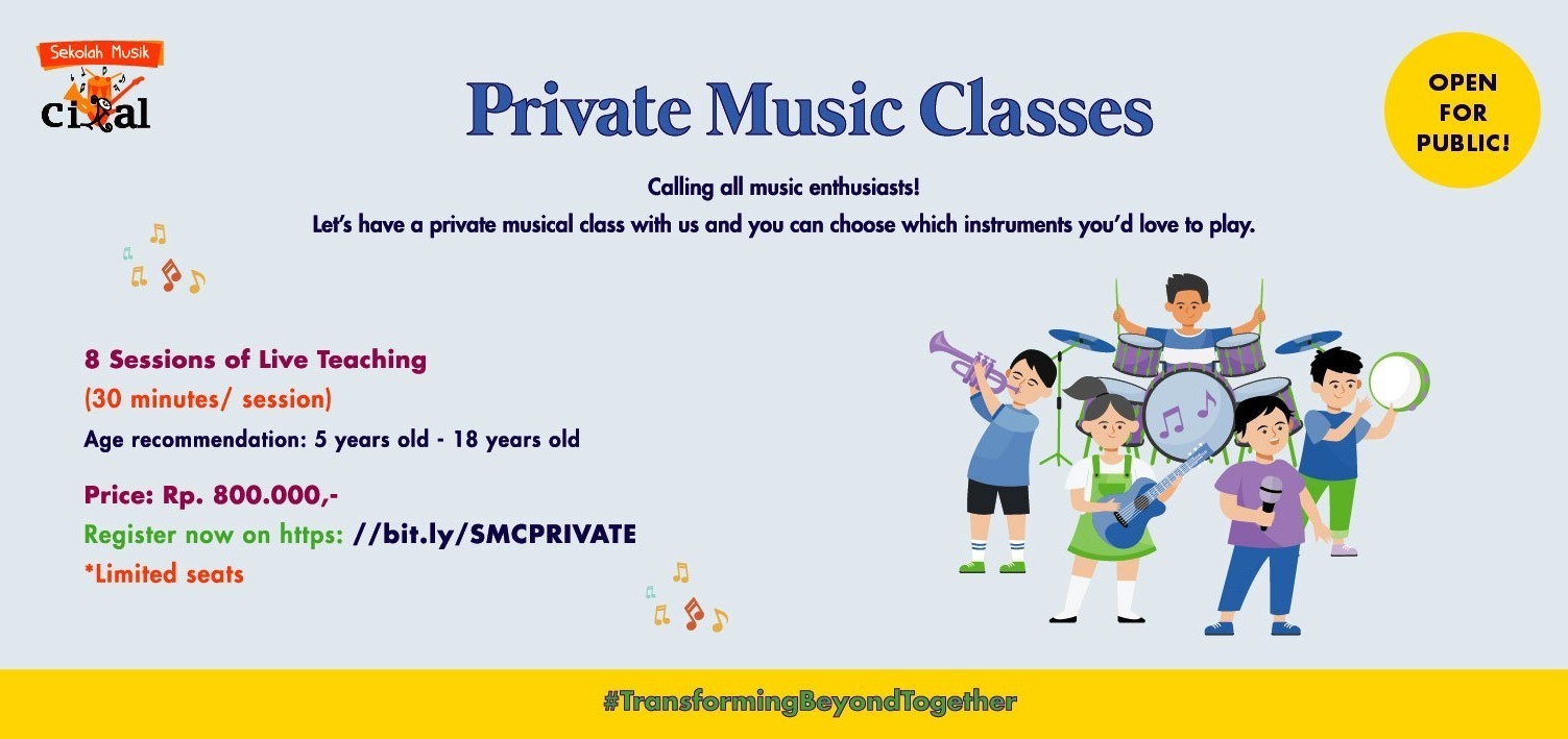 Private Music Classes With Sekolah Musik Cikal (Open For Public)