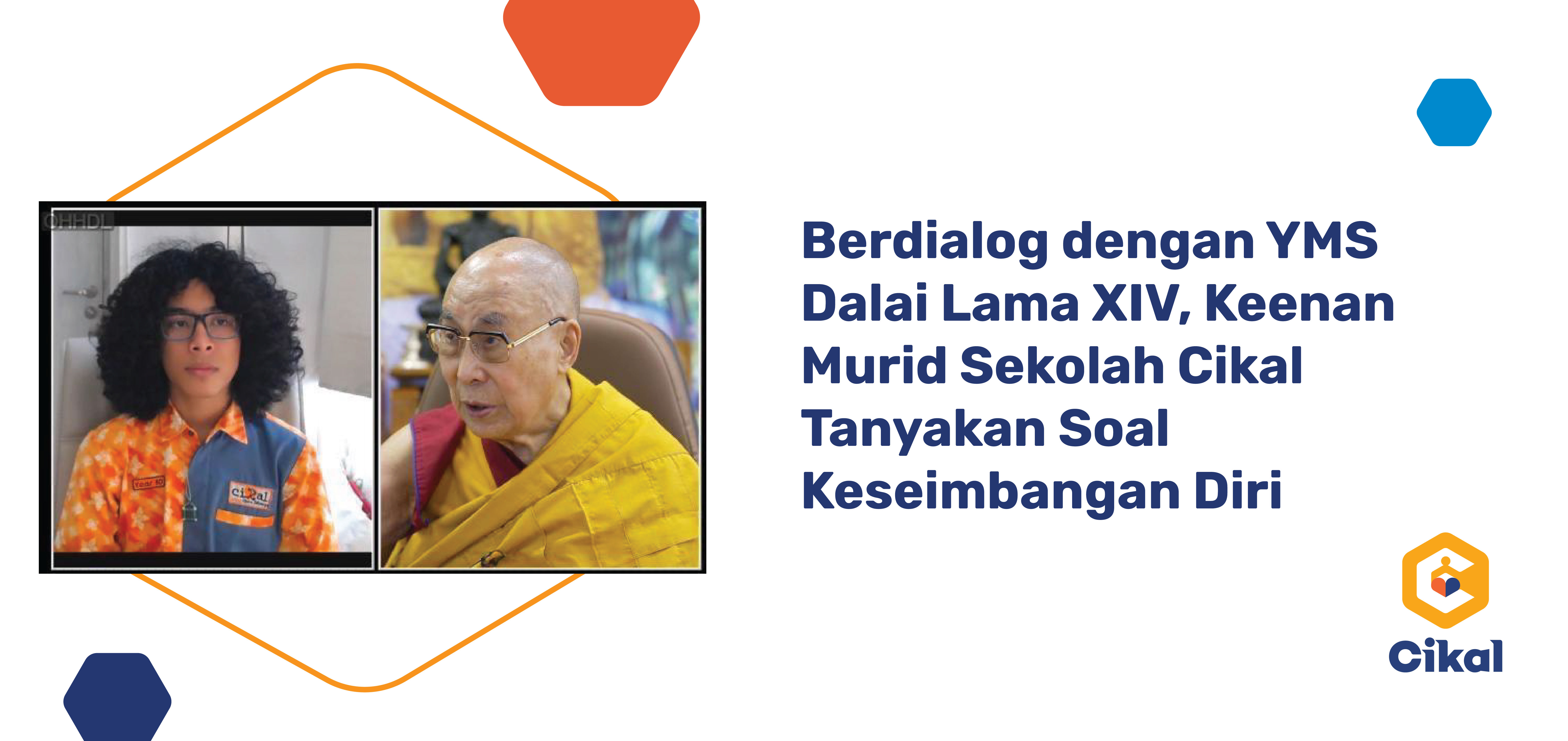 Berdialog dengan YMS Dalai Lama XIV, Keenan Murid Sekolah Cikal Tanyakan Soal Keseimbangan Diri