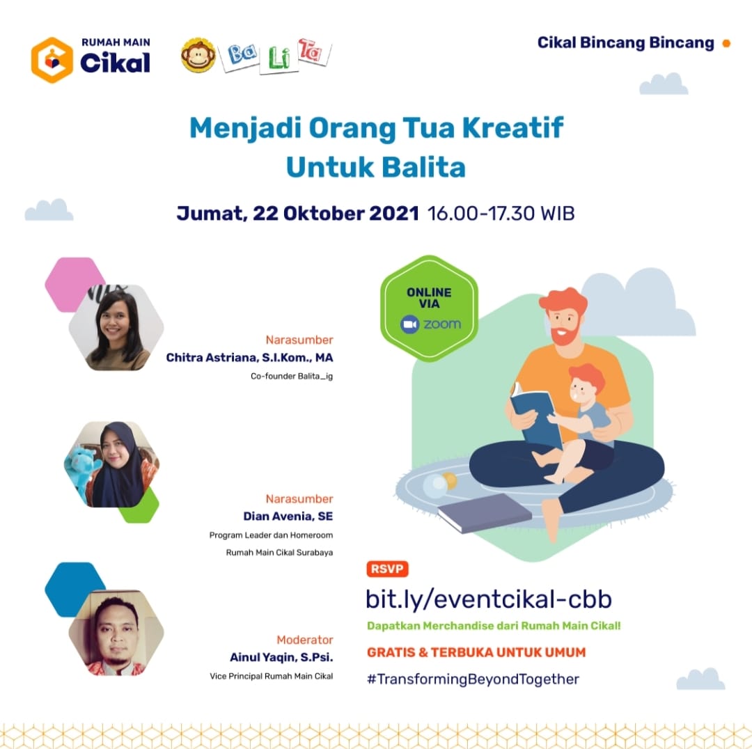 Cikal Bincang-Bincang : Menjadi Orang Tua Kreatif Untuk Balita