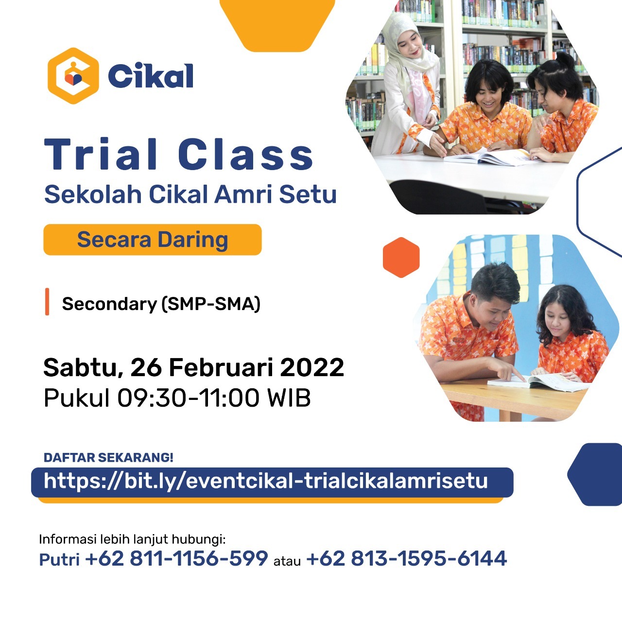 Trial Class SMP & SMA Cikal Amri Setu Daring [Terbuka Untuk Umum]