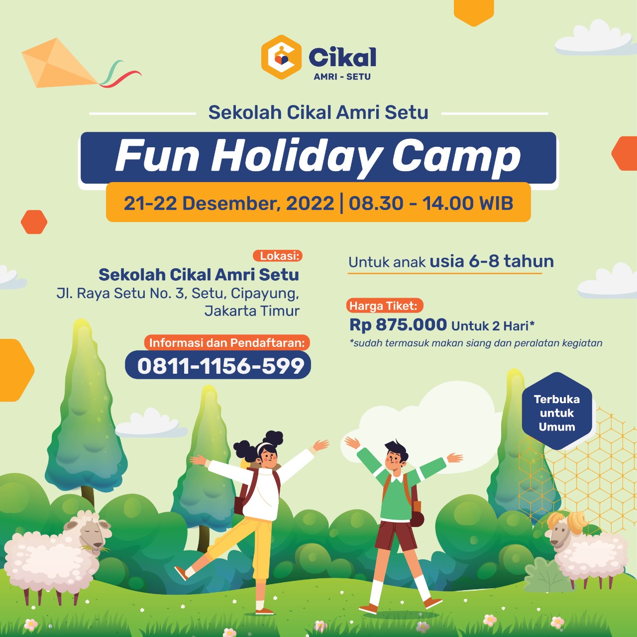 Fun Holiday Camp SD Cikal Amri Setu (Terbuka Untuk Anak Usia 6-8 Tahun)