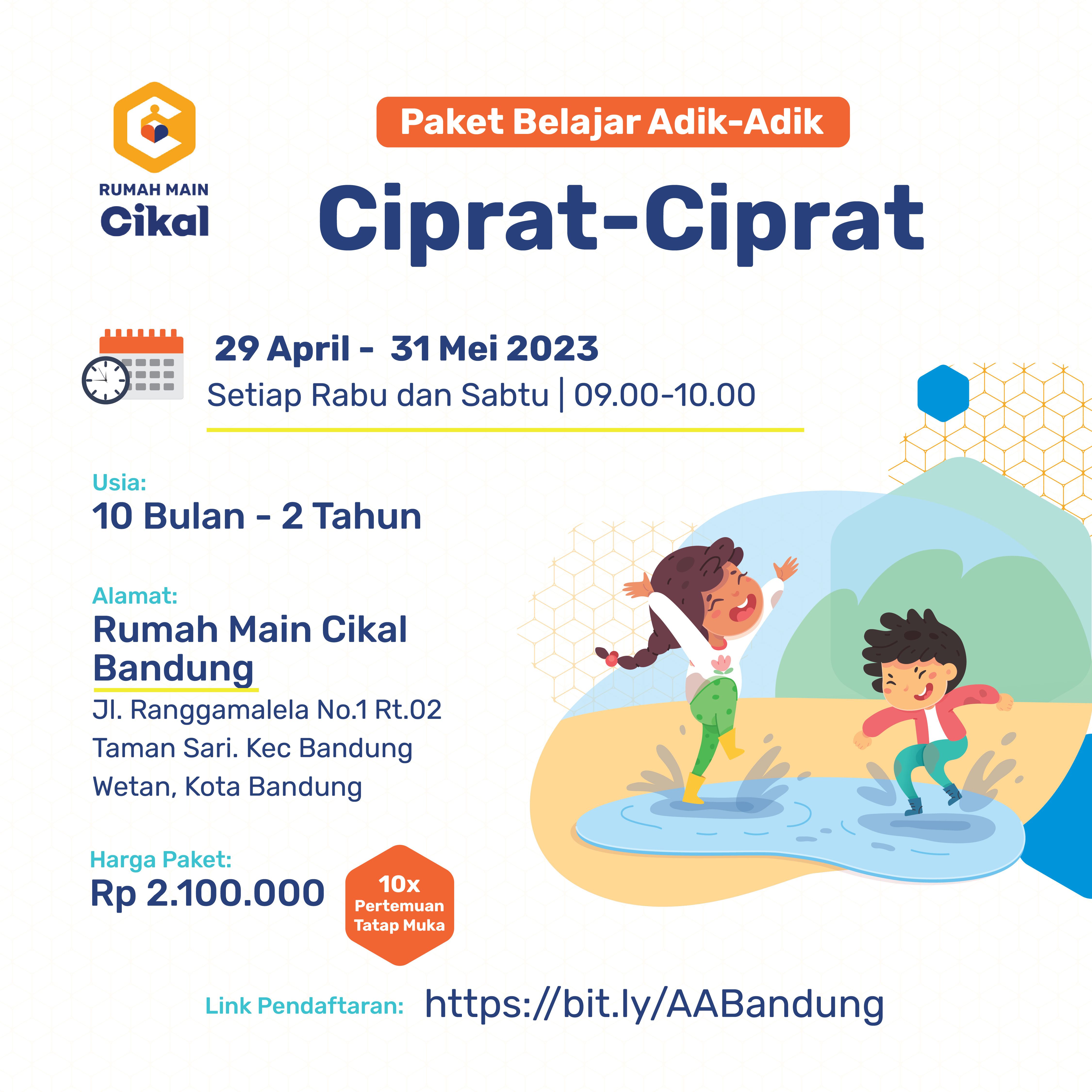 Paket Kelas Adik-Adik Rumah Main Cikal Bandung