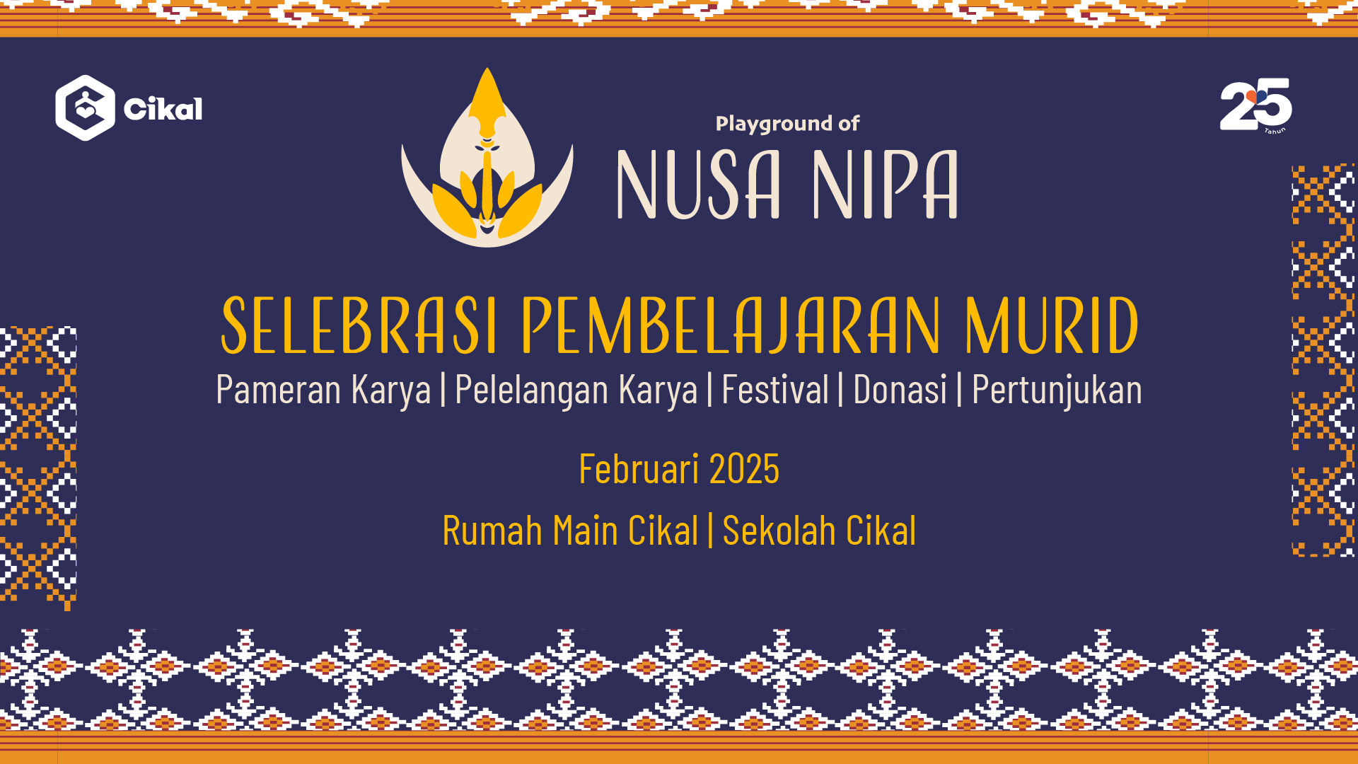 Sekolah Cikal akan Gelar Playground of Nusa Nipa Februari 2025