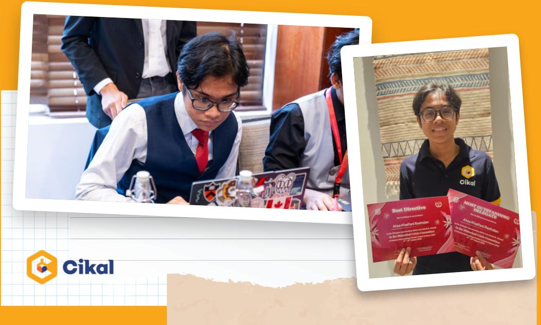 Ahza, Pelajar SMA Cikal Lebak Bulus, Berjaya di JMUN 2025