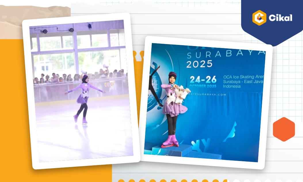 Alala, Murid SMP Cikal Serpong, Berprestasi di Kompetisi Ice Skating Dunia 9 Negara