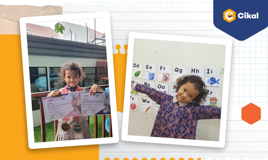 Cerita Adzra, Murid TK Cikal Bandung, Berprestasi di Kompetisi Sains Matematika Kota