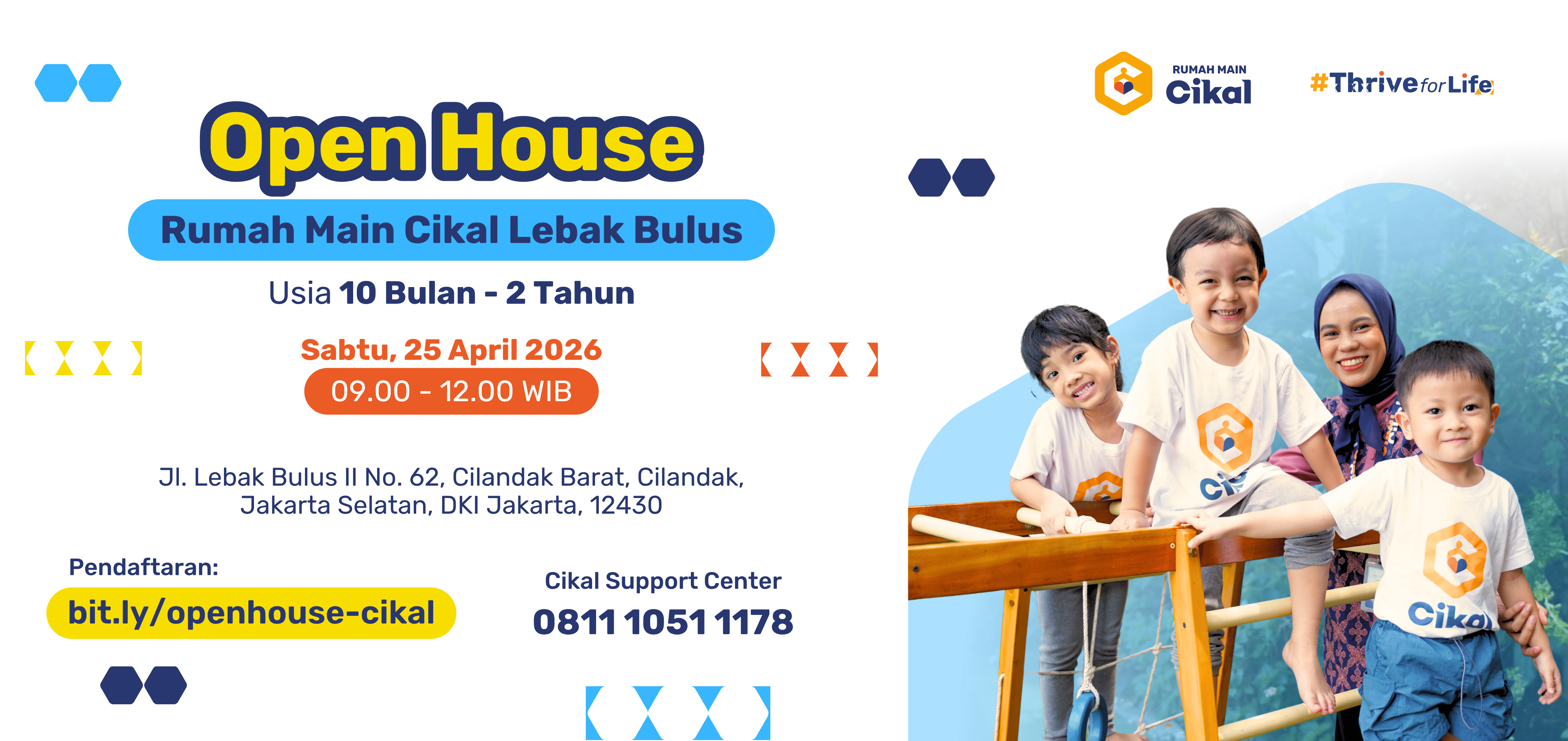 Rumah Main Cikal Lebak Bulus Open House 25 April 2026