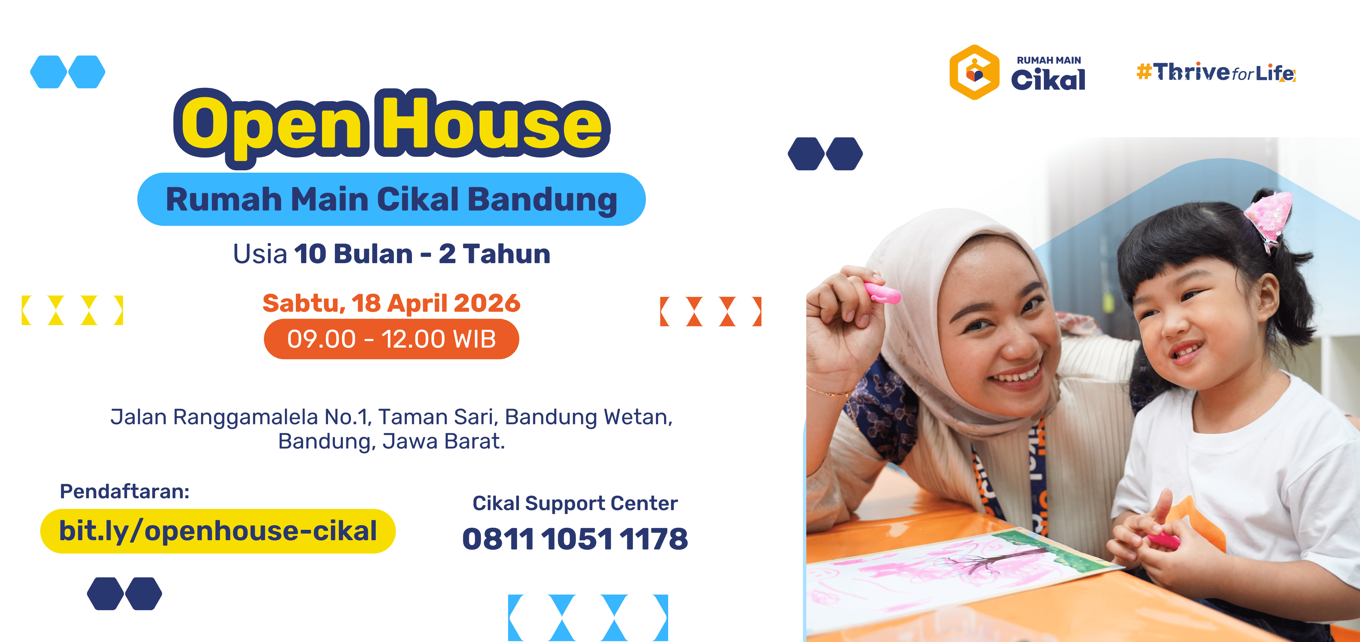 Rumah Main Cikal Bandung Open House 18 April 2026